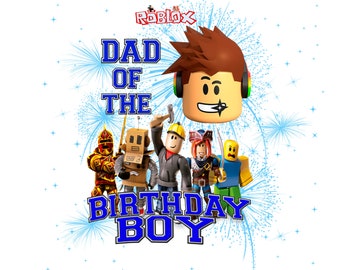 Roblox Dad of the Birthday Boy PNG-bundel (digitale download)