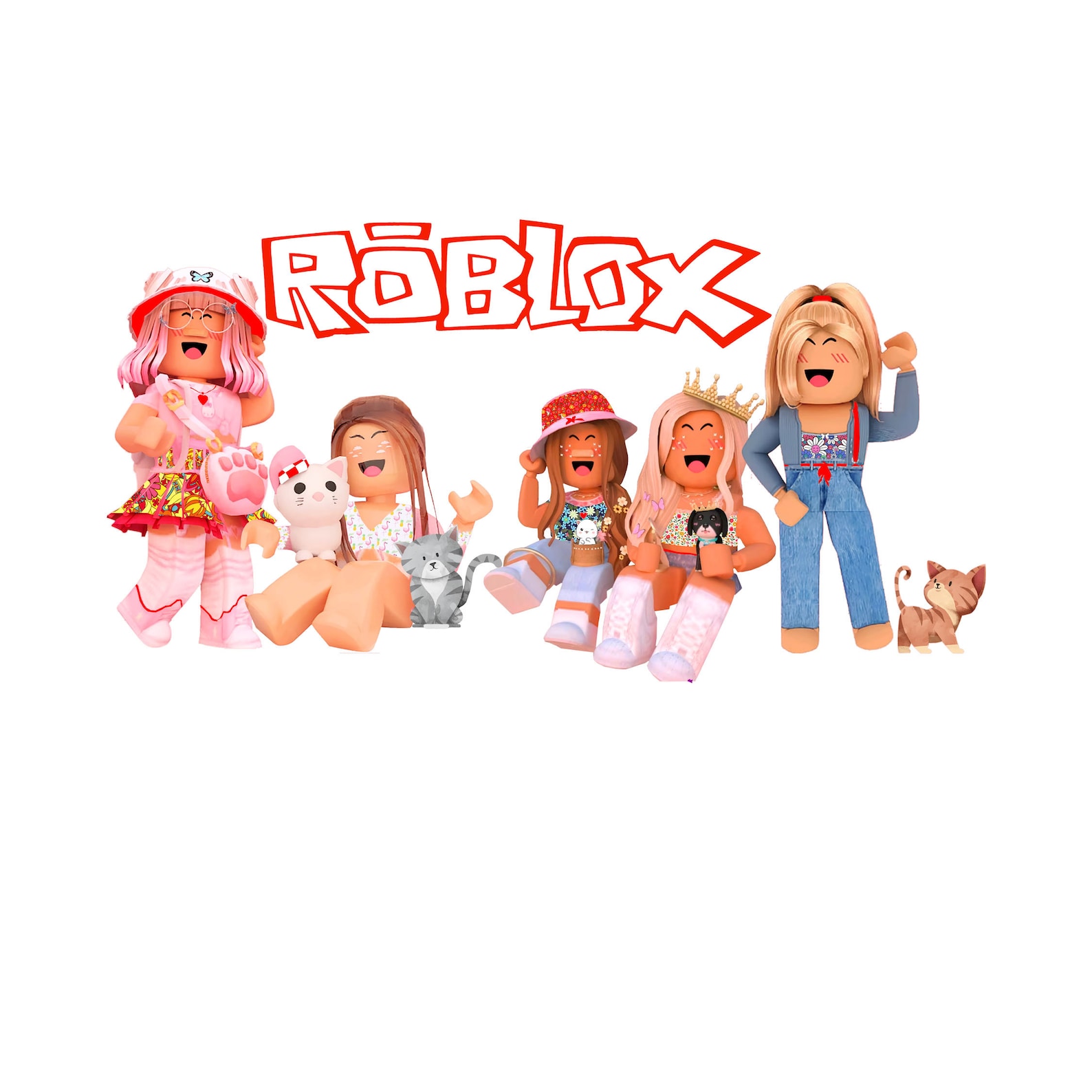 Cake Topper Roblox Gilrs Png Svg Sublimation , Roblox Cake Topper Png ...