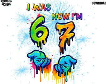 Was 6 Now I'm 7 Birthday Design, PNG SVG (Digital Download)