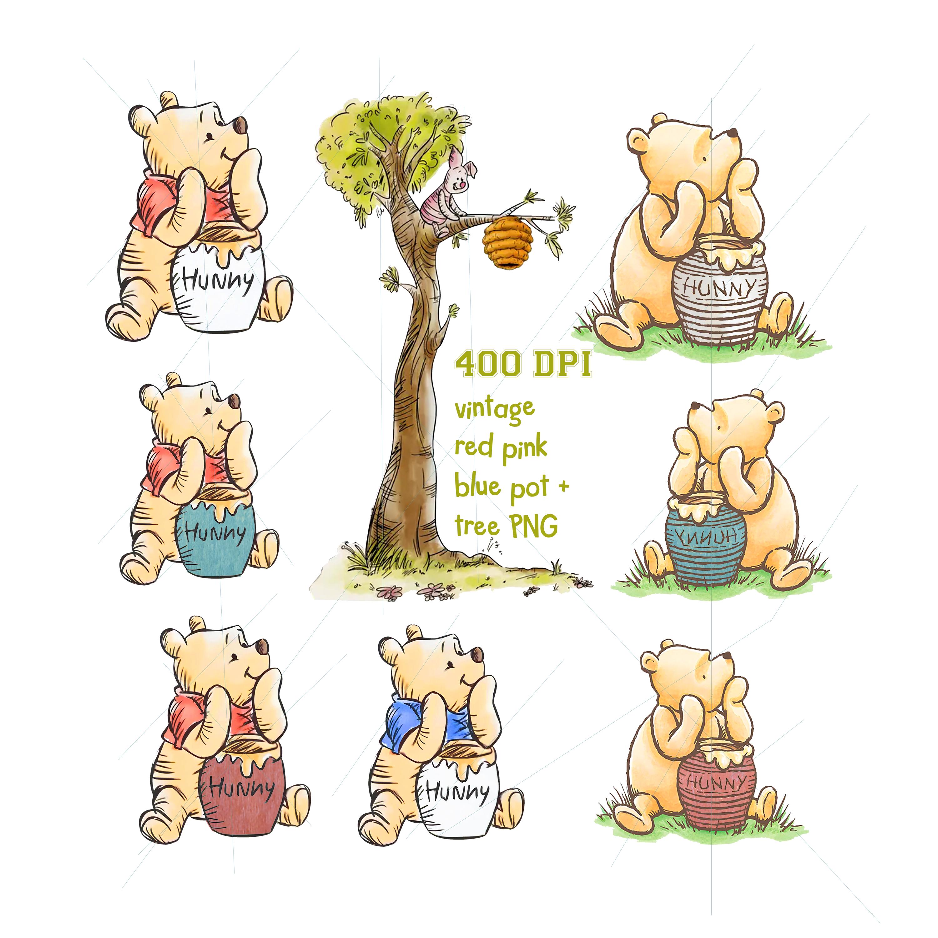 クラシックピグレットPNGバンドル：プーさんと仲間たちの昇華 - Etsy 日本