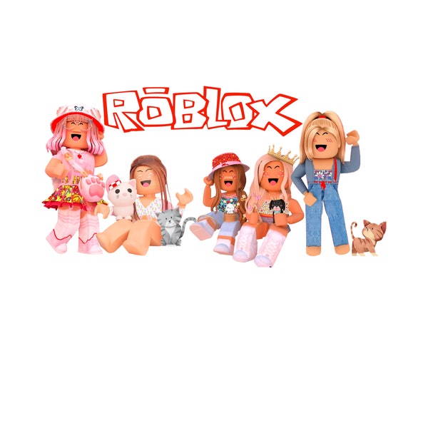 birthday roblox girl png svg ,sublimation , roblox birthday girl clipart png svg bundle for tshirts tumbler caketopper and backdrops