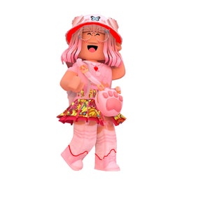 roblox pink girls png svg syblimation bundle roblox girls png svg digital download bundle roblox girls