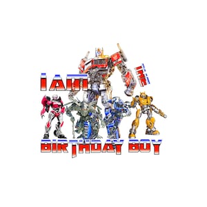 birthday boy transformers png sublimation 3 designs customizable  png  ,transformers happy birthday png for tshirts tumbler coffee mugs svg