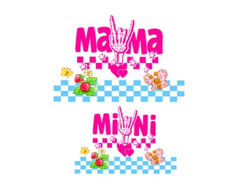Mama Mini Retro PNG: Matching Shirt Designs (Digital Download)
