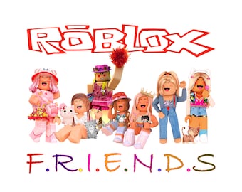 Roblox Girls Clipart PNG: Friends Birthday Party, Tumbler Design (Digital File)