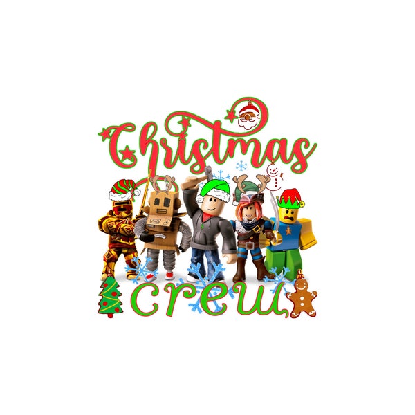 roblox chrismas cew svg png , 300 dpi roblox chrismas characters svg png digital download