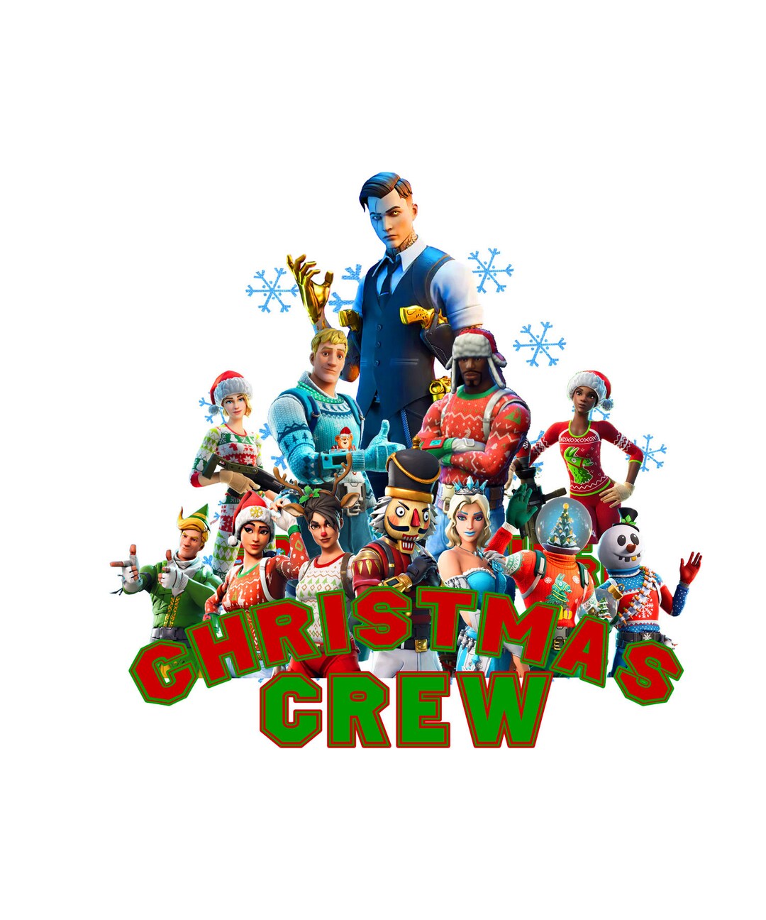 Gaming Christmas Characters Crew Png Svg Bundle Fort Gaming Etsy