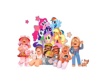 Paquete de imágenes PNG y SVG de chicas de Roblox: fondo transparente (descarga digital)