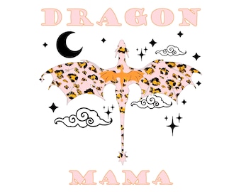 Watercolor Dragon Mom PNG Bundle: Unique Designs (Digital Download)