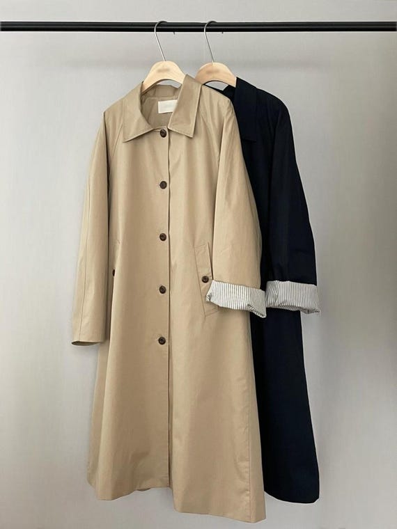 Timeless Long Trench Coat - Etsy