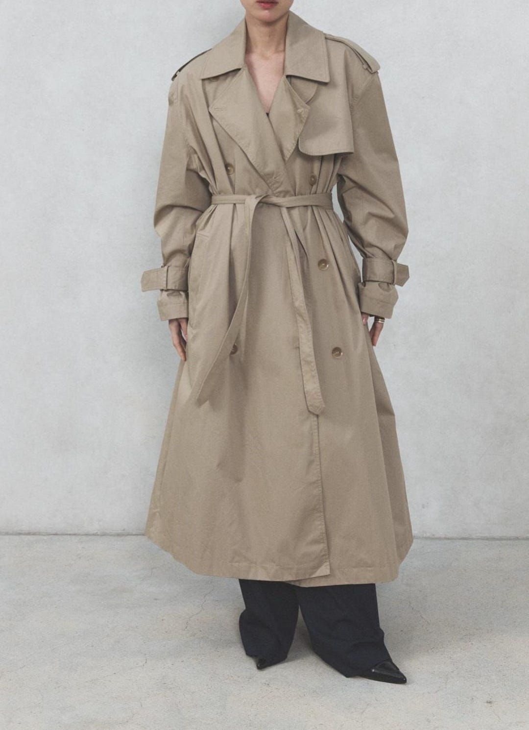 コート Vetements Camel Cotton Oversize Trench Coat Oversized Trench in Cotton Twill - Camel | CO