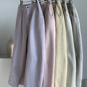 Pastel Relaxed Pants (Light Beige)