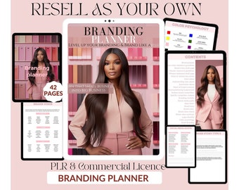 PLR Business Branding Planner, Black Girl Business Planner, Branding Planner, Goodnotes Planner, Printable, Digital, Done For You