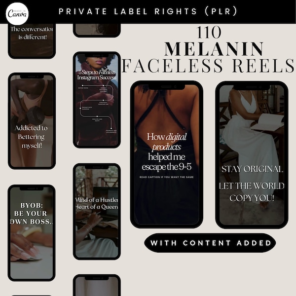 110 melanin black girl faceless reels for Instagram tik tok marketing, Social media Stock Videos, IG Reels, content,aesthetic,minimalist,plr