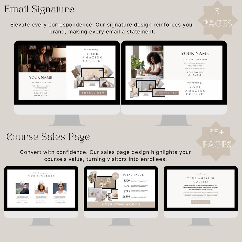 800+ Course Creator Template Bundle, Course Workbook, Course Creator Canva, Course Creator Bundle, Lead Magnet, Slide deck,Done For You, image 7