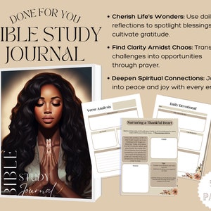 PLR Digital Journal, Bible Study Guide Canva Journal Template for Women ...