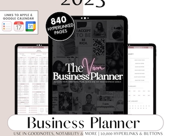 2025 Business Planner | Hyperlinked digital planner | small business planner | Google and apple Integration | Goodnotes | Black Girl Planner
