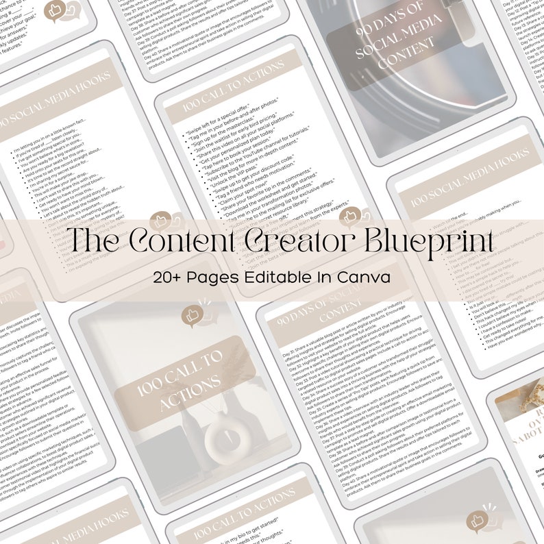 Social Media Content Creator Blueprint, Social Media Guide, Tik Tok ...