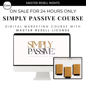 Simply Passive Course, Digital Marketing Course, Faceless Digital Marketing, Done For You, Plr Course, MRR Course,PLR Ebook Bundle, Plr, DFY