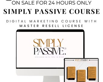 Simply Passive Course, Digital Marketing Course, Faceless Digital Marketing, Done For You, Plr Course, MRR Course,PLR Ebook Bundle, Plr, DFY