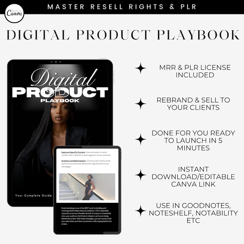 Digital Product Playbook With MRR/PLR Ebook, Plr Planner, Plr, DFY ...