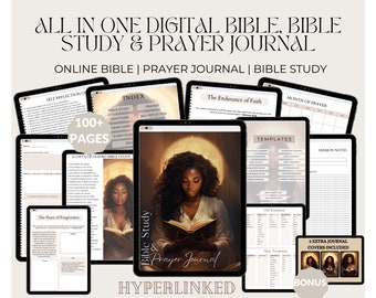 NEW Prayer Journal, Bible Study Journal,Template for women,journal prompts,black girl bible journal,Bible Study Prayer Journal,digital bible