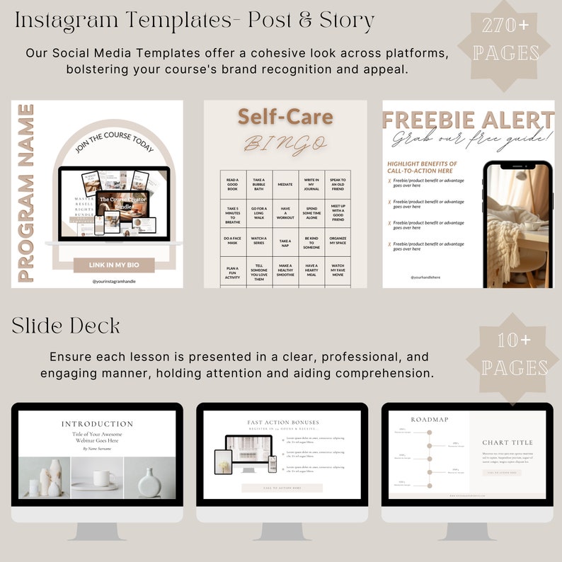 800+ Course Creator Template Bundle, Course Workbook, Course Creator Canva, Course Creator Bundle, Lead Magnet, Slide deck,Done For You, image 4