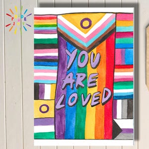 Carte de voeux drapeaux de la fierté LGBTQIA+ PDF