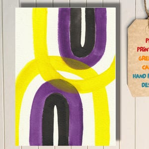 Niet-binaire Pride Flag-wenskaart regenboog aquarel