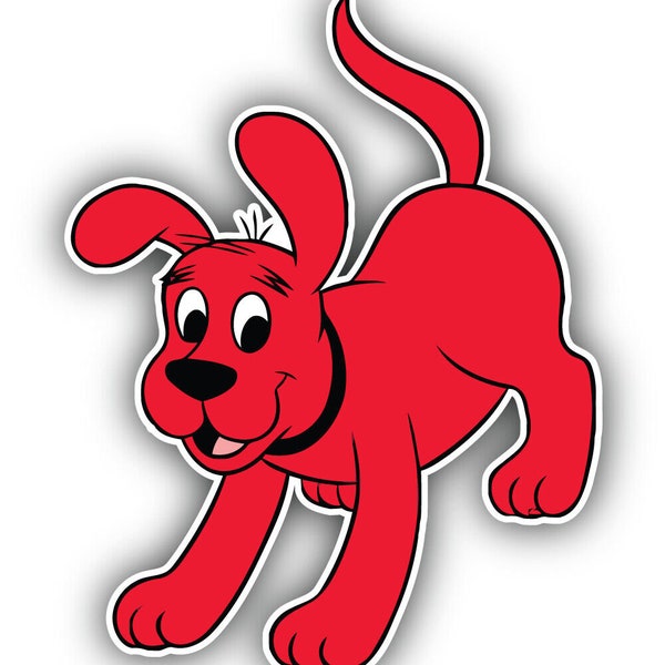 Clifford The Big RED Dog Logo Sticker /  Vinyl Decal / 10 Sizes!! Free Shipping!