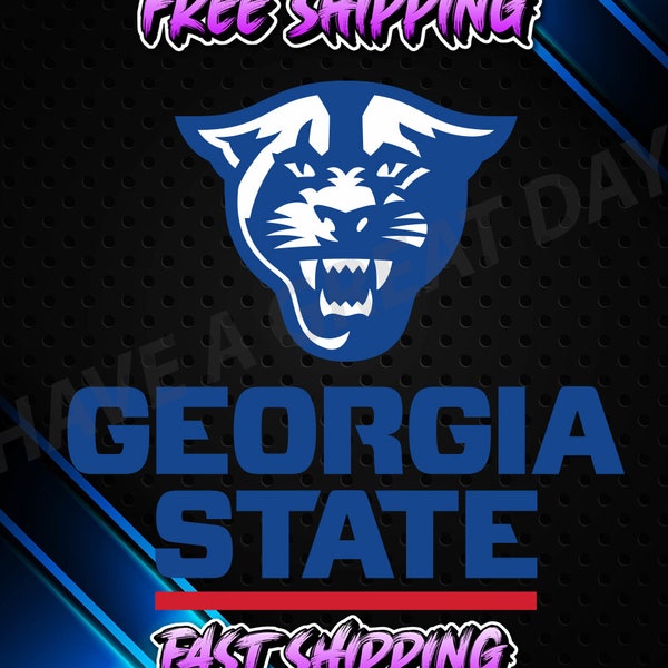 Georgia State Panthers Logo Sticker /  Vinyl Decal / 10 Sizes!! Free Shipping!