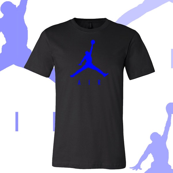 Jordan AIR Blue Logo T-shirt | Air Jordan Shirt 6 Sizes S-6XL!! Fast Ship!!