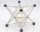 Merkaba Sacred Geometry Sculpture | Crystal Point Decor | Ascension & Light Body Gift