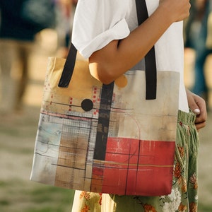Abstract Art Tote Bag | Colorful Tote | Unique Shopping Bag | Stylish Tote Bag | Gift for Art Lover