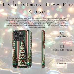 Stickat telefonskal med julmotiv | iPhone 15 14 13 12 11 pro max | Galaxy S22 S23 S24 Ultra | Google Pixel 6 7 8 pro bild 2