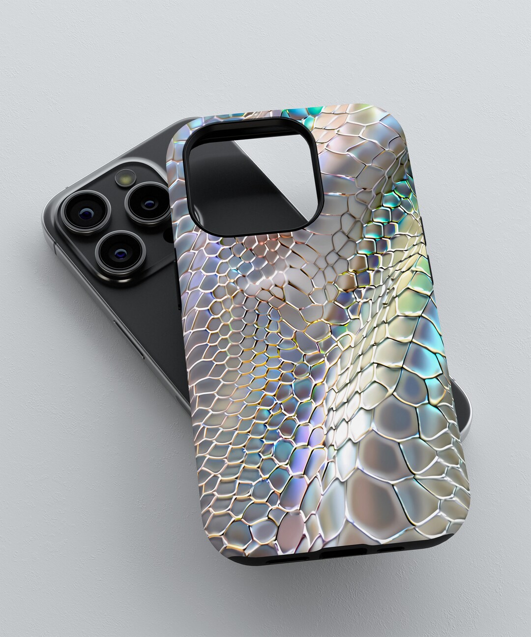 Snake Phone Protector Iridescent Snake Skin Phone Case: Dual Layer Protection - Etsy