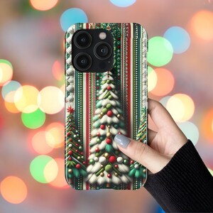 Stickat telefonskal med julmotiv | iPhone 15 14 13 12 11 pro max | Galaxy S22 S23 S24 Ultra | Google Pixel 6 7 8 pro bild 3