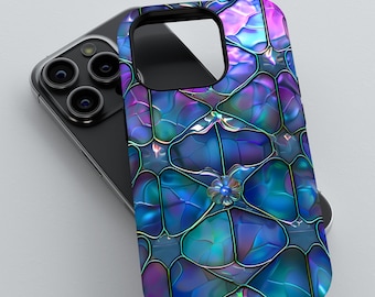 Funda de vitral místico para iPhone 15, 14, 13, 12 y 11 Pro Max, Samsung Galaxy S22, S23 y S24 Ultra, Google Pixel 6, 7 y 8 Pro