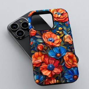 Eye-Catching Bold Vibrant Floral Phone Case | iPhone 16 15 14 13 12 11 pro max | Samsung Galaxy S24 S23 S22 Ultra | Google Pixel 9 8 7 6 Pro