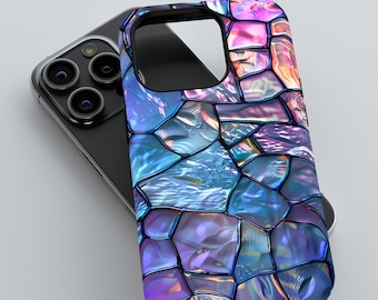 Iridescent Crystal Mosaic Phone Case | iPhone 16 15 14 13 12 11 pro max | Samsung Galaxy S22 S23 S24 Ultra | Google Pixel 6 7 8 pro case