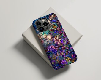 Enchanted Garden Stained Glass Phone Case | iPhone 16 15 14