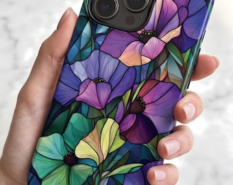 Mobilskal med vildblommor i konstmålning: iPhone, Galaxy, Pixel