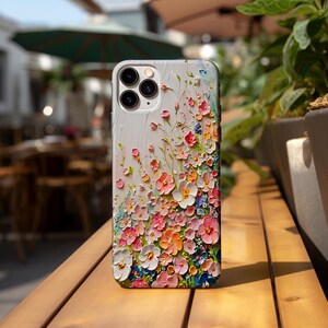 3D Floral Blossom Design Phone Case | Textured Spring Flowers Cover ...