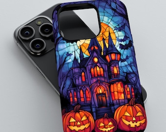 Spooky Haunted House Phone Case: Gothic Halloween Design