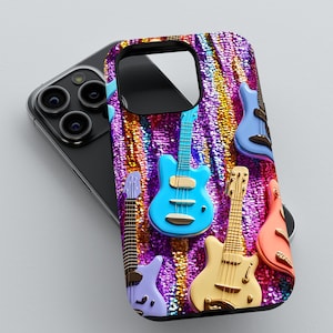 Music Lover Artistic Electric Guitar Phone Case | iPhone 16 15 14 13 12 pro max | Galaxy S25 S24 S23 S22 Ultra | Google Pixel 9 8 7 6Pro