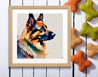ジャーマン　シェパード　油絵　手描き　原画　油彩画 ジャーマン シェパード 油絵 手描き 原画 油彩画 71939-j76dL