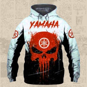 3D Motorcycle Skull Hoodie – Red Black Grunge Biker Pullover, Streetwear Unisex S–5XL