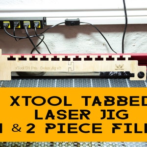 Interlocking xTool Laser Engraver Jig File Bundle - xTool D1 Pro, 1 & 2 Piece with Locking Tabs for Laser DIY, with fixture template
