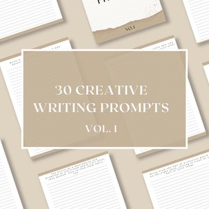 30 Creative Writing Prompts Volume 1 | Writing Prompts | Creative Writing | Journaling | Writing | Digital Download