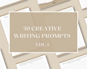 30 Creative Writing Prompts Volume 1 | Writing Prompts | Creative Writing | Journaling | Writing | Digital Download